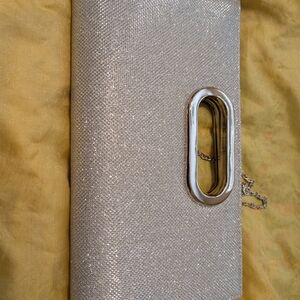 Elegant Silver Clutch Bag